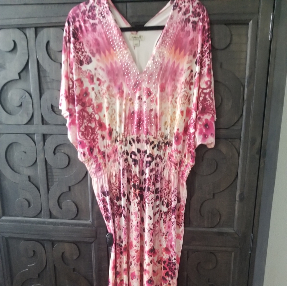 ONE WORLD Dolman Sleeve Maxi Dress 2X